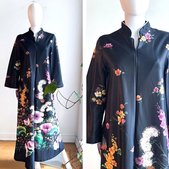 Vintage Second Glance A line Floral House Dress S - Picture 1 of 6